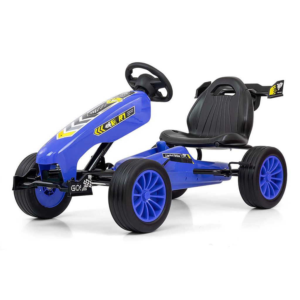 Dětská šlapací motokára Go-kart Milly Mally - Rocket - modrá