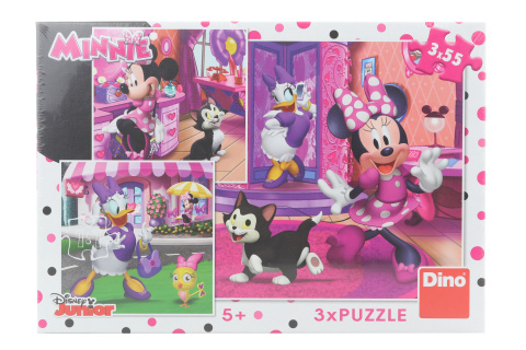 Puzzle Den s Minnie 3 x 55 dílků