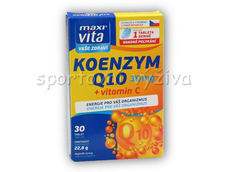 Maxivita Koenzym Q10 30mg + Vitamin C 30 tab