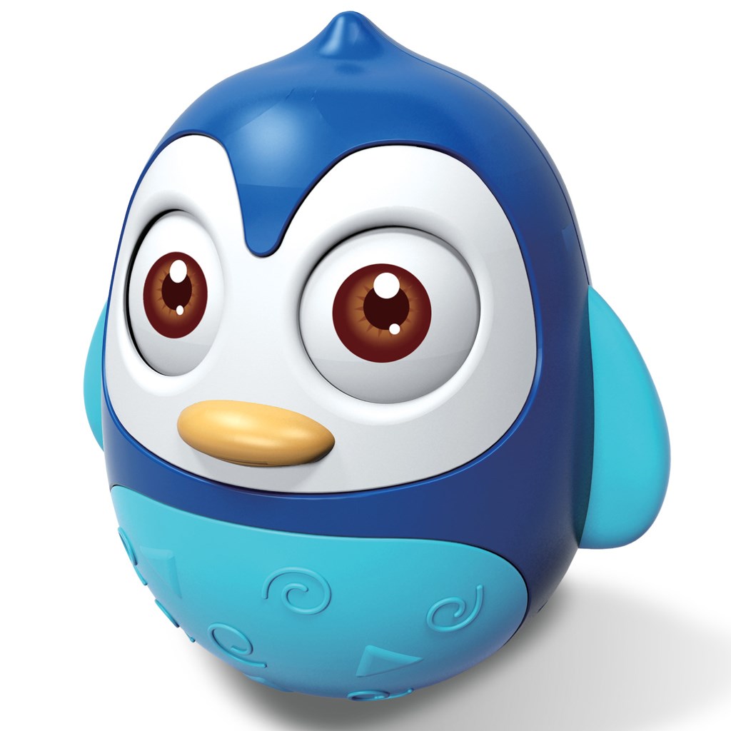 Kývací hračka Baby Mix tučňák (poškozený obal) - modrá