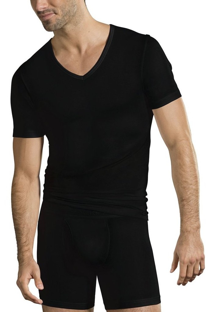 Pánské tričko JOCKEY V-neck Premium Cotton černé