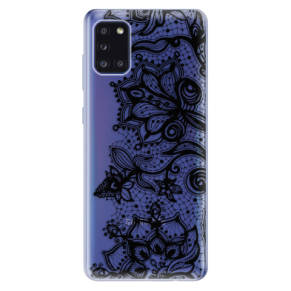 Odolné silikonové pouzdro iSaprio - Black Lace - Samsung Galaxy A31