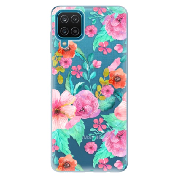 Odolné silikonové pouzdro iSaprio - Flower Pattern 01 - Samsung Galaxy A12