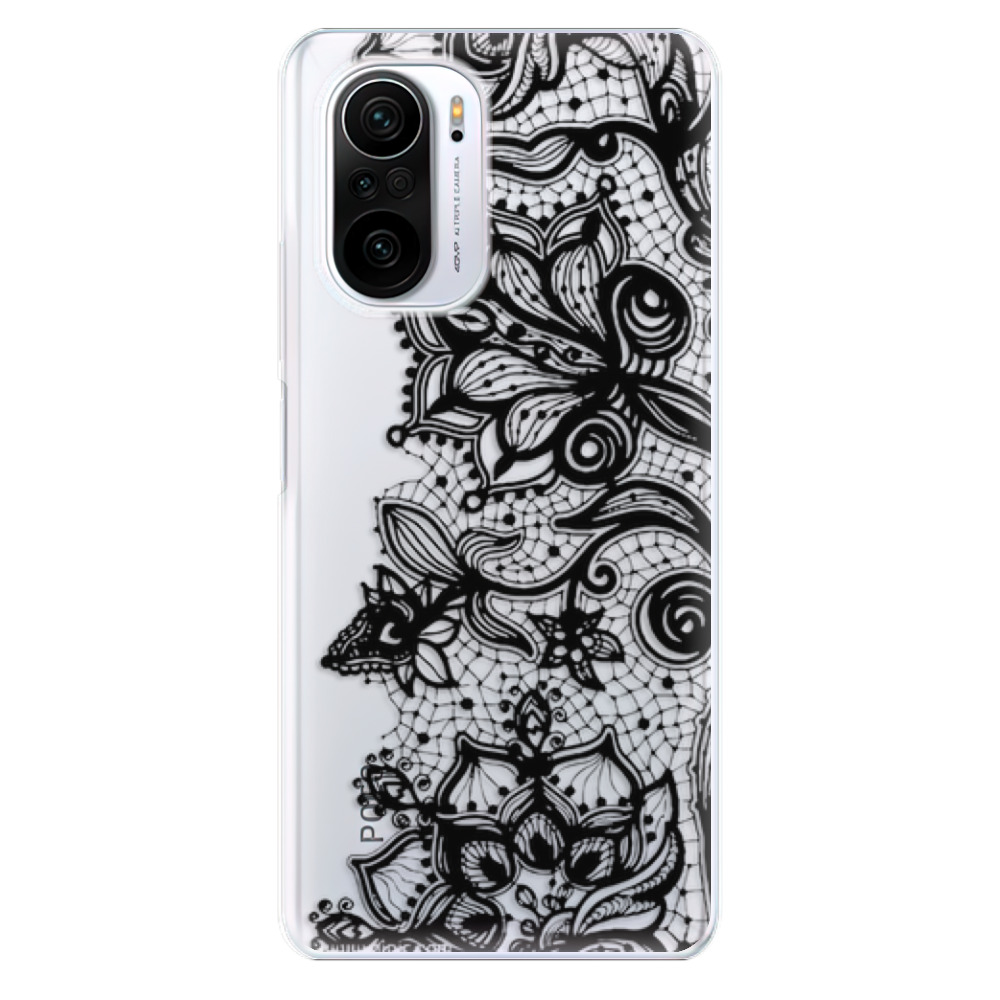 Odolné silikonové pouzdro iSaprio - Black Lace - Xiaomi Poco F3