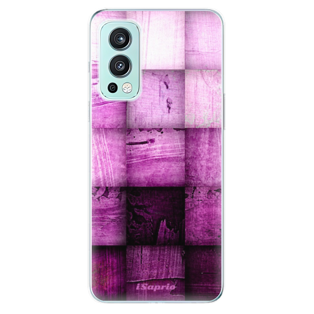Odolné silikonové pouzdro iSaprio - Purple Squares - OnePlus Nord 2 5G