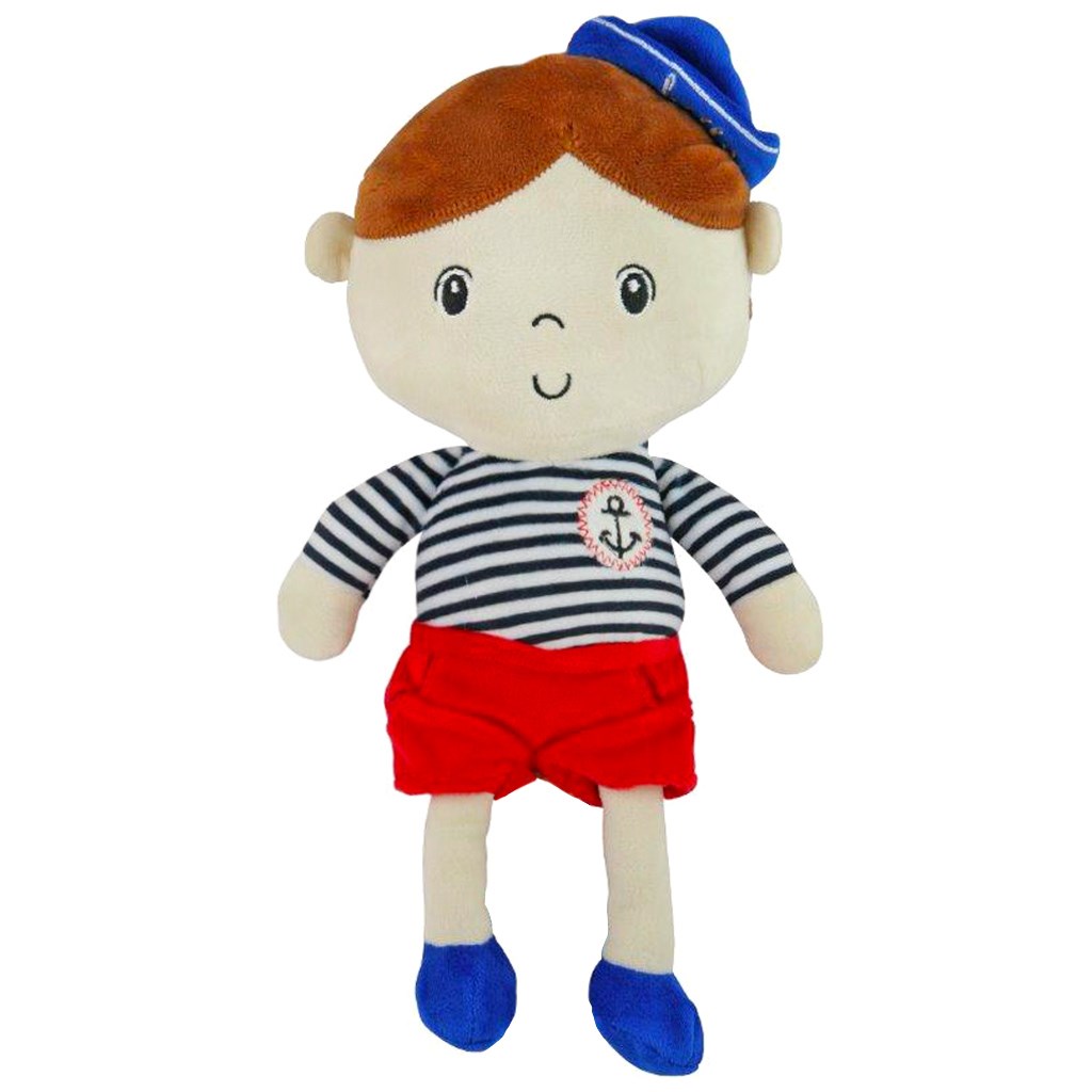 Edukační plyšová panenka Baby Mix námořník - chlapec - dle obrázku