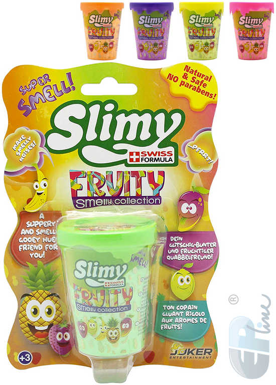 EP Line Slimy sliz prdící metalický voňavý 80g ovocný v kelímku 5 druhů na kartě