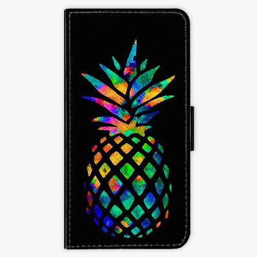 Flipové pouzdro iSaprio - Rainbow Pineapple - iPhone 7