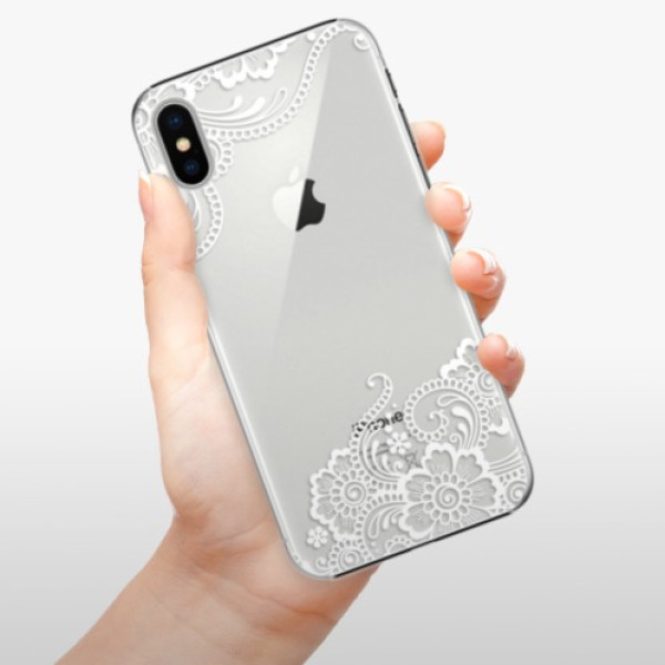 Plastové pouzdro iSaprio - White Lace 02 - iPhone X