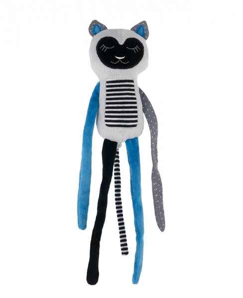 Canpol babies Plyšová hračka s rolničkou Spící lemur - modrý