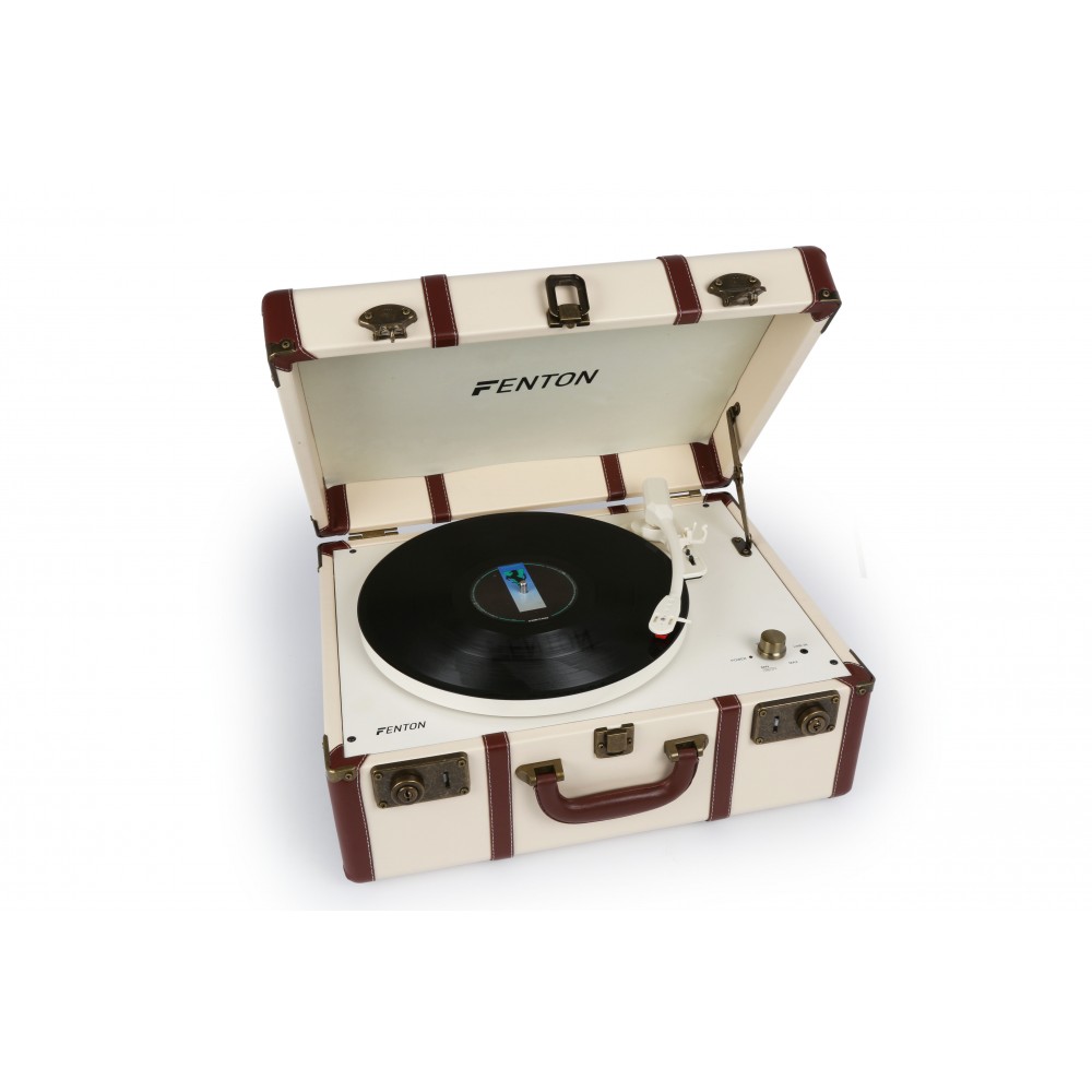 Fenton RP145 aktivní retro gramofon s USB, bílý kufr