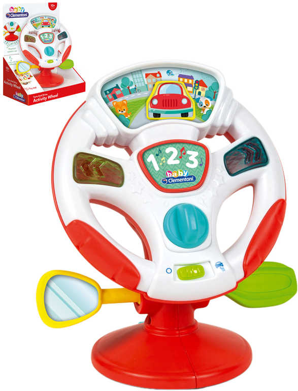 CLEMENTONI Baby volant interaktivní s přísavkou na baterie LED Světlo Zvuk
