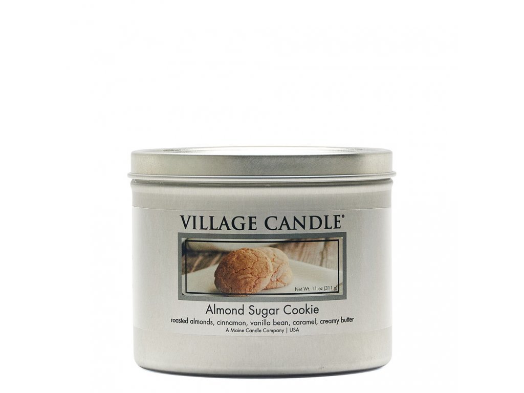 Village Candle Vonná svíčka v plechu - Almond Sugar Cookie - 311g