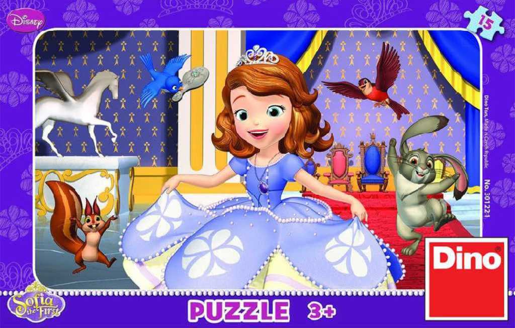 DINO Puzzle Disney Sofia První 15 dílků v krabici 25x14cm