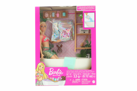 Barbie Panenka a koupel s mýdlovými konfetami blondýnka HKT92