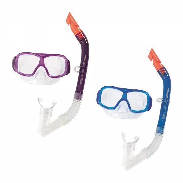 Bestway - Šnorchlovací set PIKE - brýle, šnorchl - mix 2 barvy (modrý, fialový)