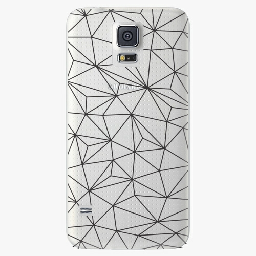 Plastový kryt iSaprio - Abstract Triangles 03 - black - Samsung Galaxy S5
