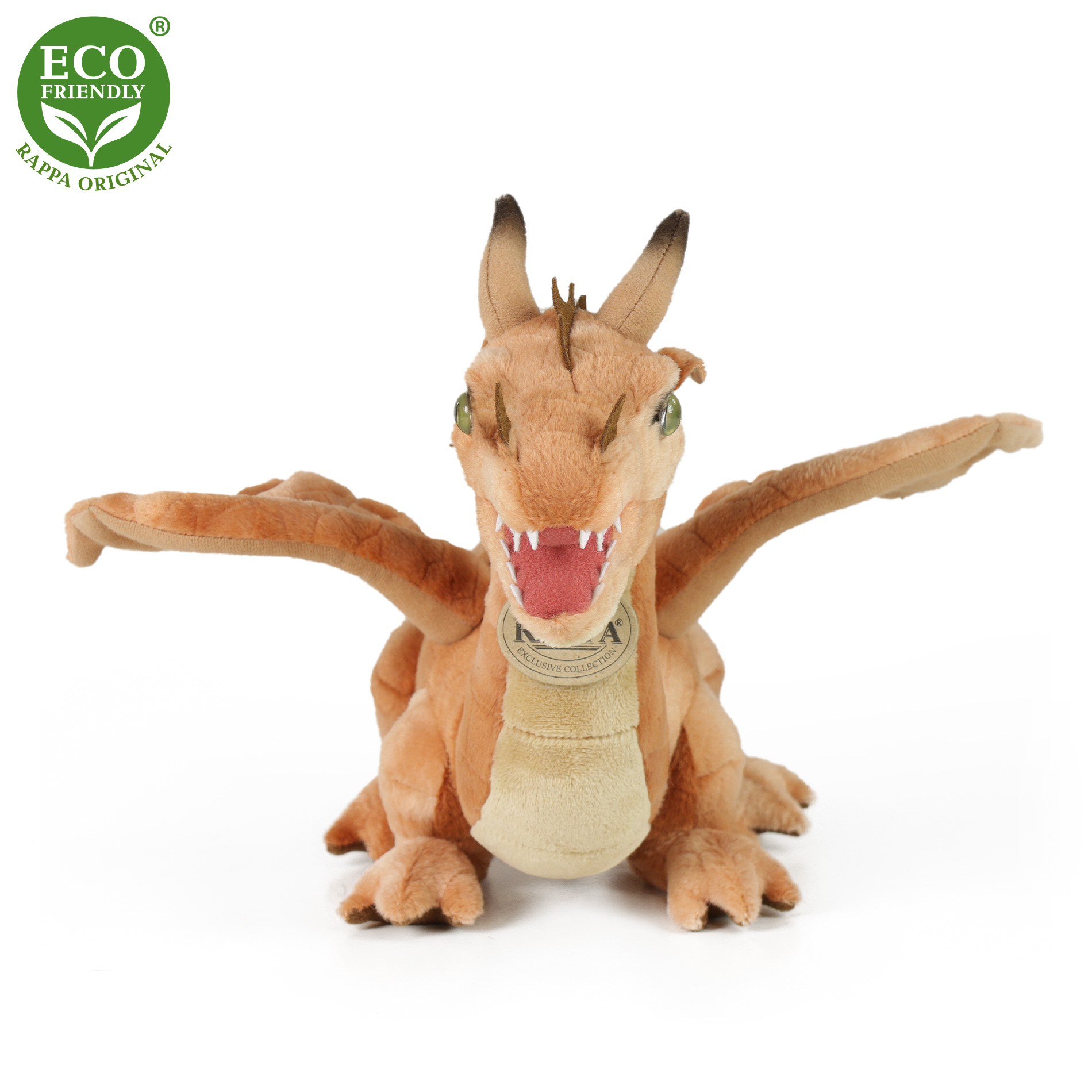 Rappa Eco-Friendly - Plyšový drak 40 cm hnědý