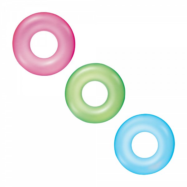Nafukovací kruh, 76cm (růžový/modrý/zelený)