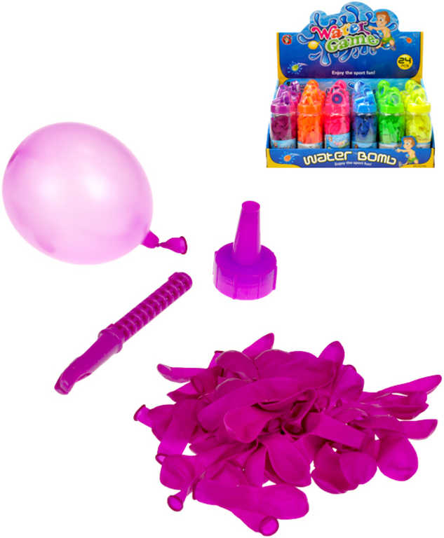 Bomba vodní balonek set 60ks s plničkou 6 barev