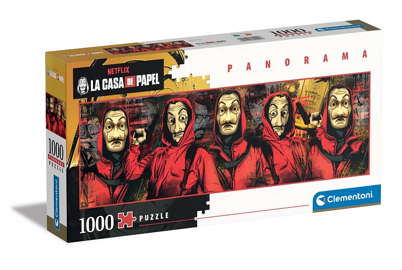 Clementoni Puzzles - Puzzle 1000 dílků Panorama - La Casa de Papel