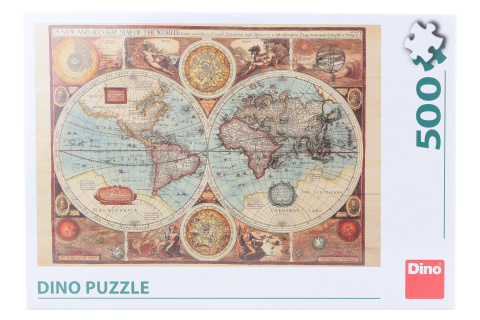 Puzzle Mapa světa z r. 1626 500 dílků