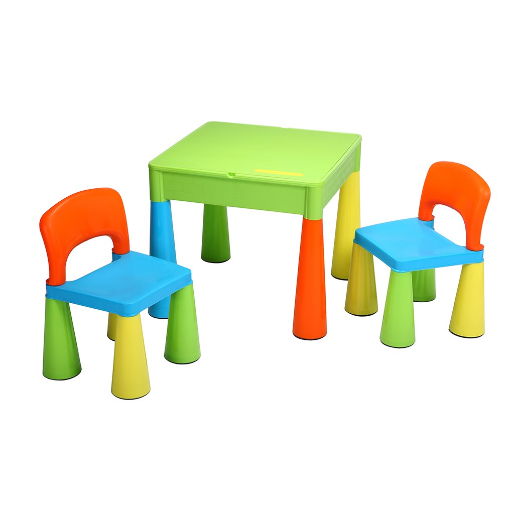 Dětská sada stoleček a dvě židličky NEW BABY - multi color - multicolor