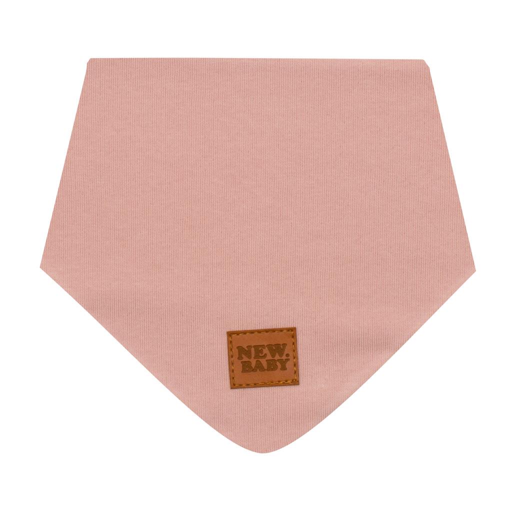 Kojenecký bavlněný šátek na krk New Baby Favorite - M - růžová/m