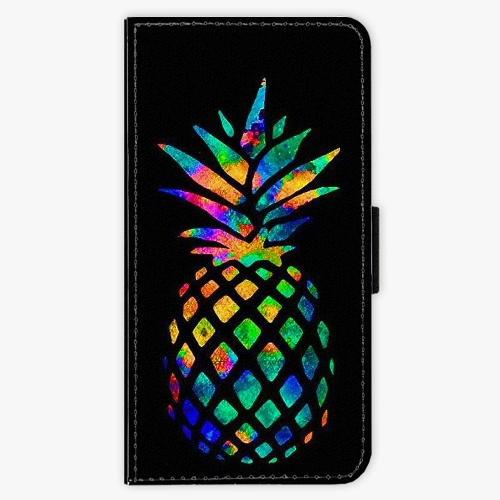 Flipové pouzdro iSaprio - Rainbow Pineapple - Samsung Galaxy J5 2017