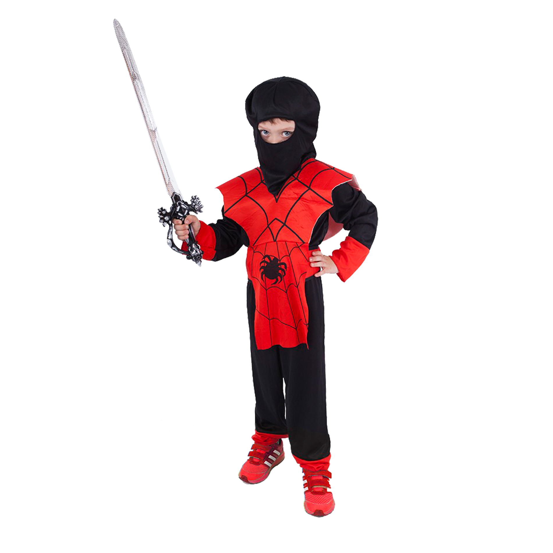 Dětský kostým červený ninja (S)