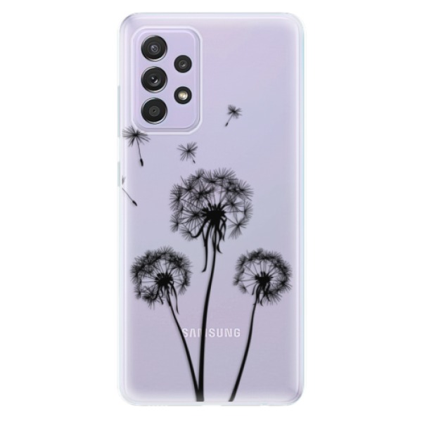 Odolné silikonové pouzdro iSaprio - Three Dandelions - black - Samsung Galaxy A52/A52 5G