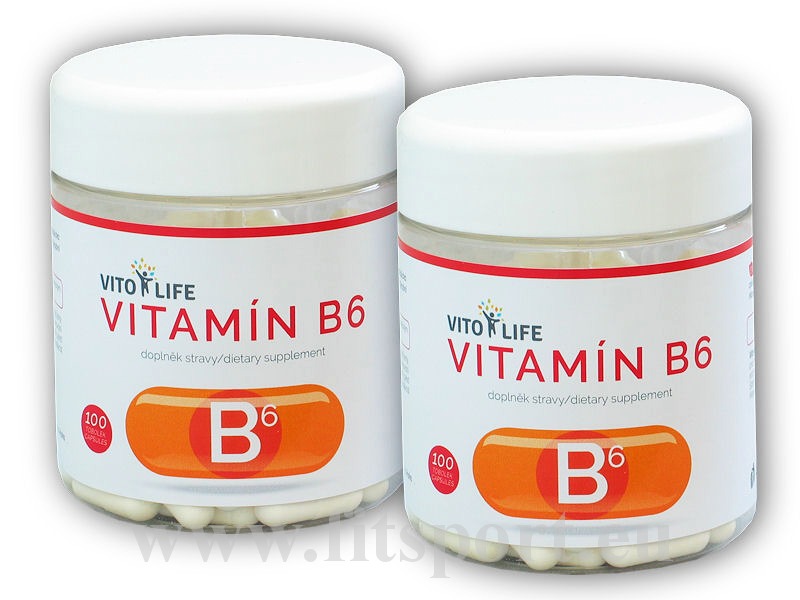 2x Vitamín B6 100 kapslí