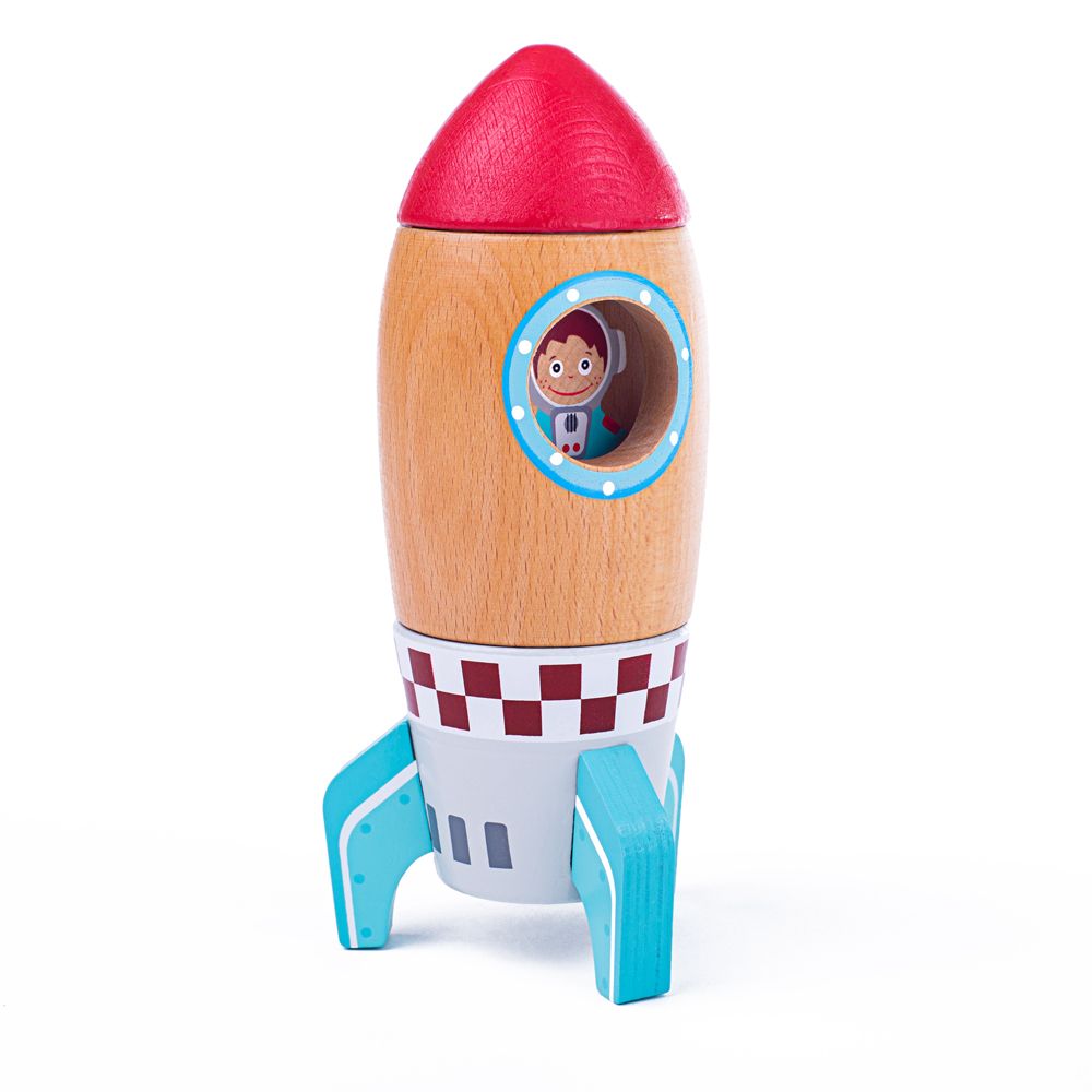 Bigjigs Toys Dřevěná raketa - poškozený obal