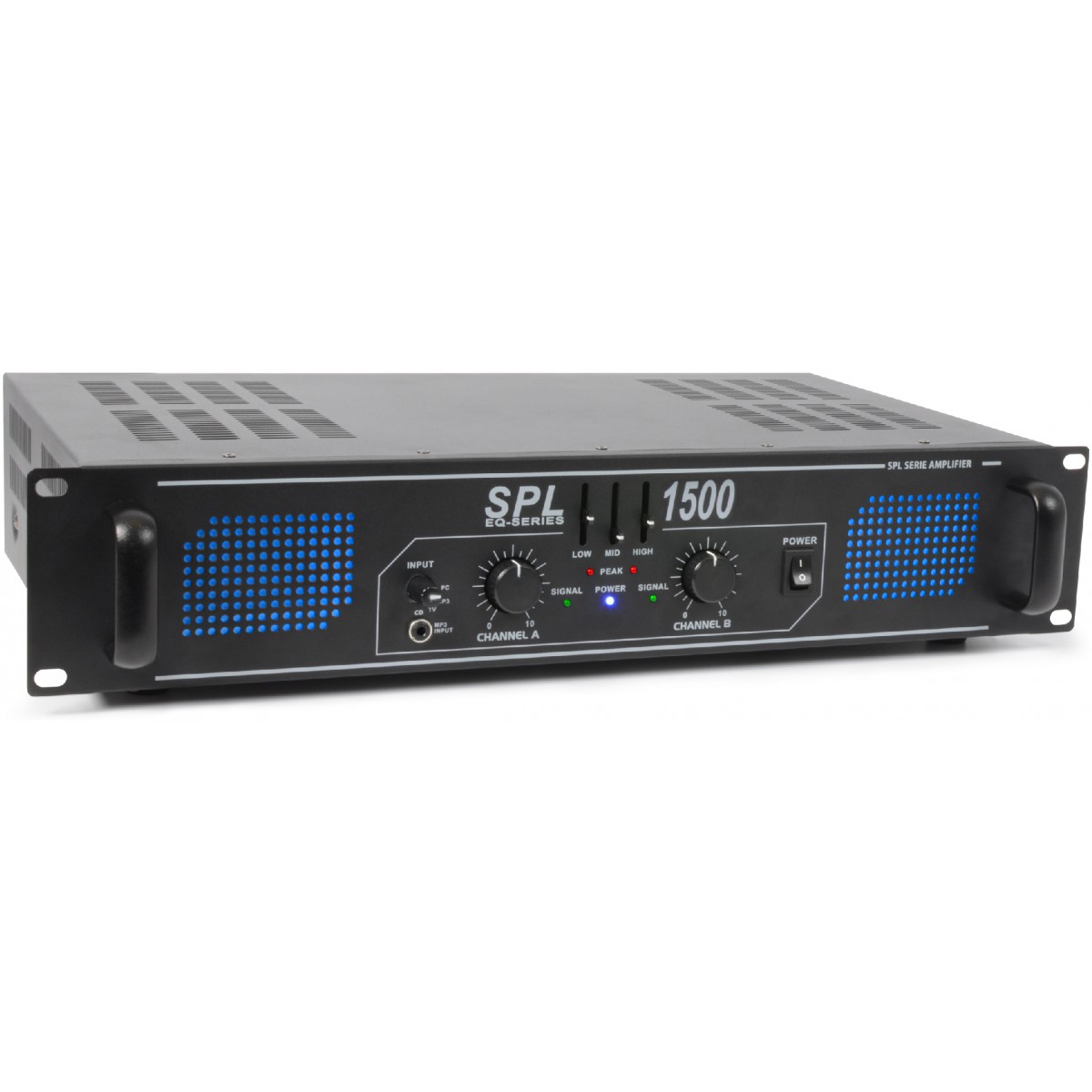 Skytec SPL 1500 Amplifier 2x 750W EQ
