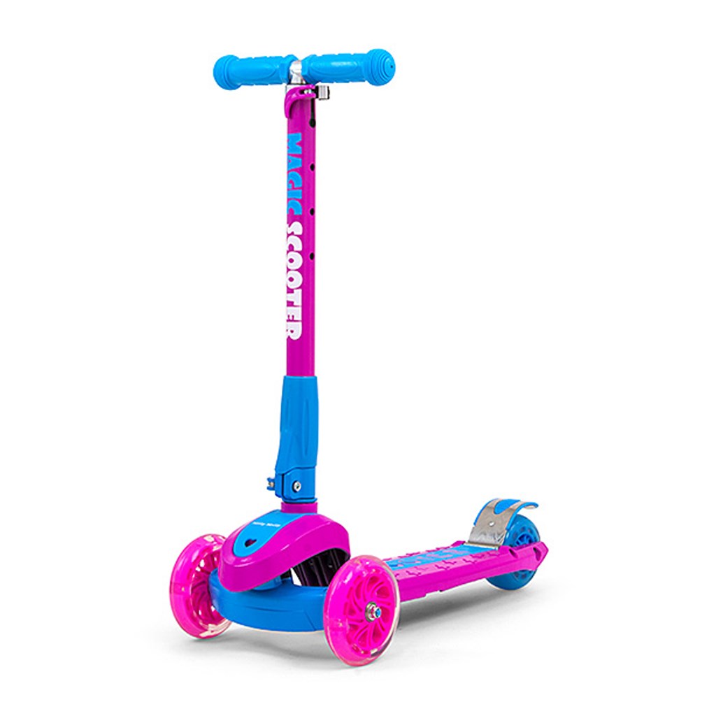 Dětská koloběžka Milly Mally - Magic Scooter pink-blue - růžová