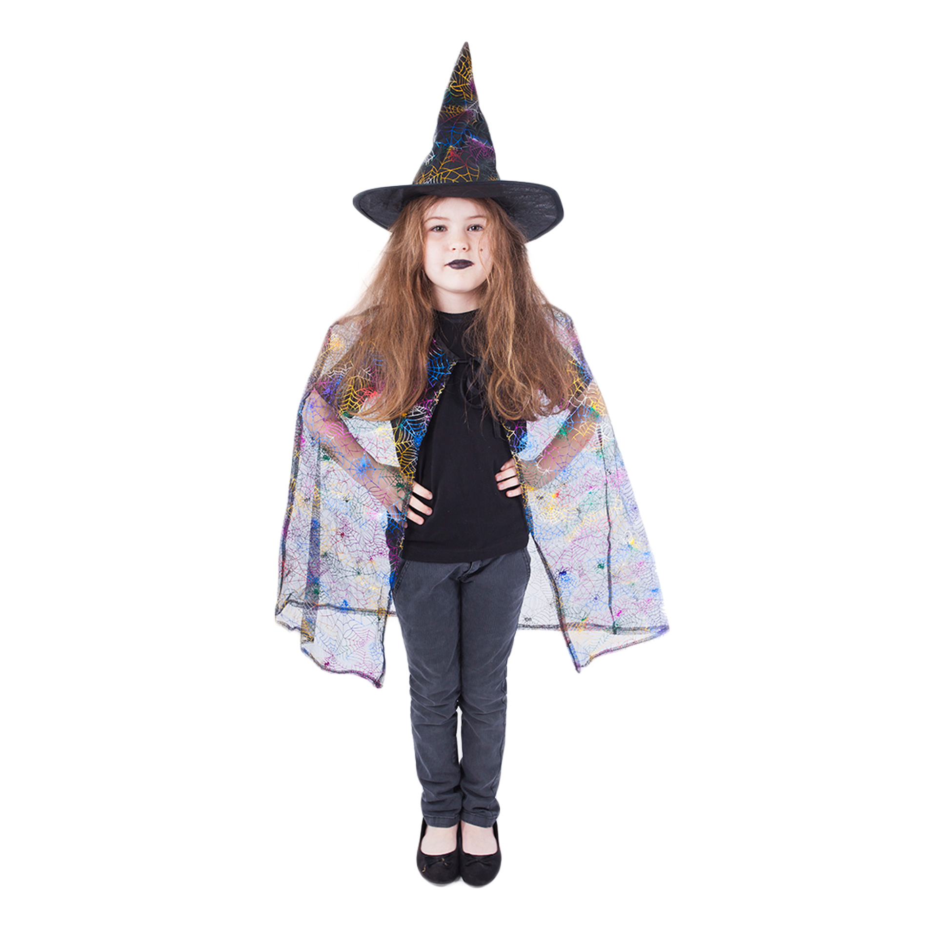 Dětský plášť čarodějnice s kloboukem/Halloween