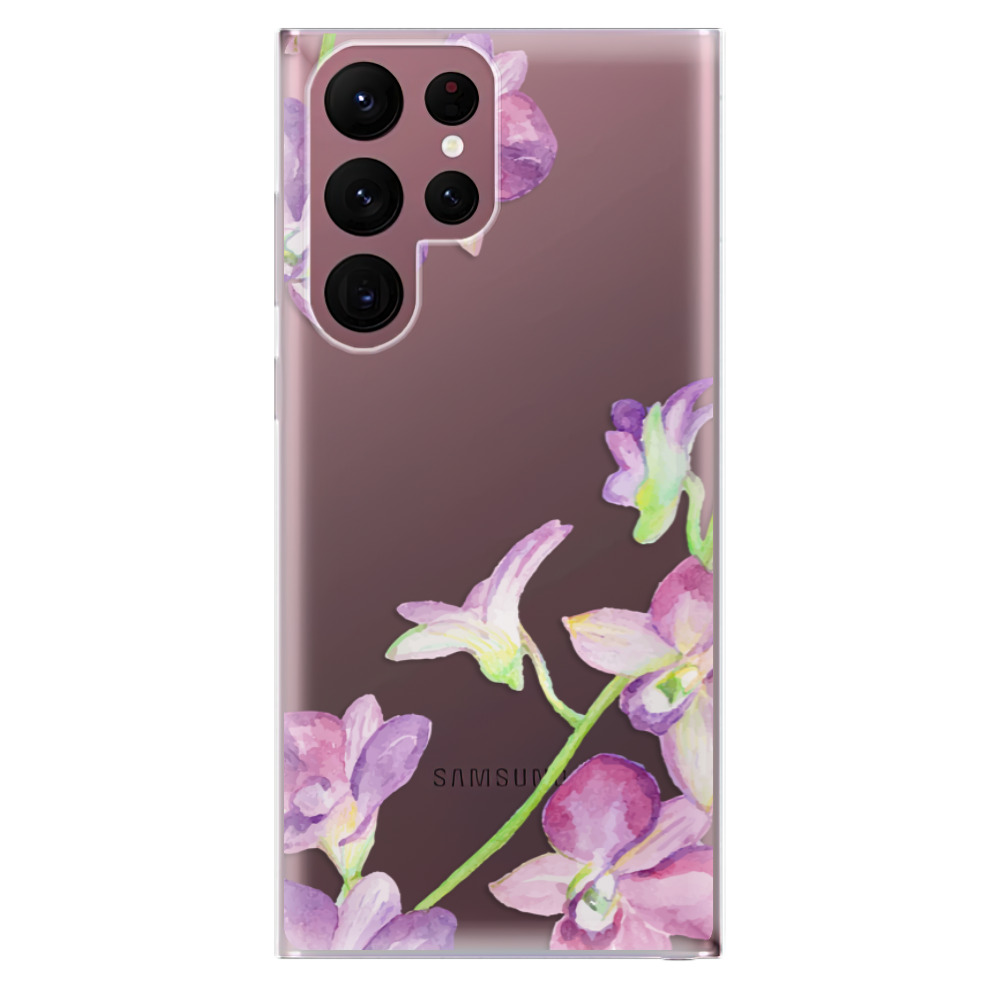 Odolné silikonové pouzdro iSaprio - Purple Orchid - Samsung Galaxy S22 Ultra 5G