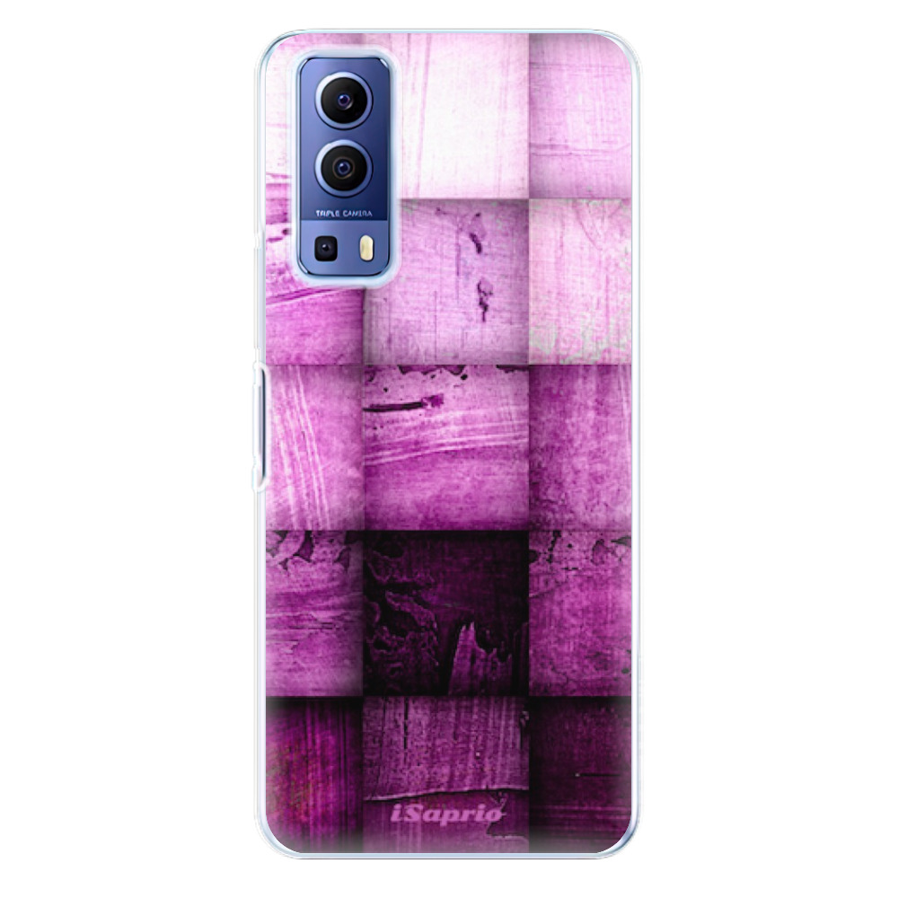 Odolné silikonové pouzdro iSaprio - Purple Squares - Vivo Y52 5G