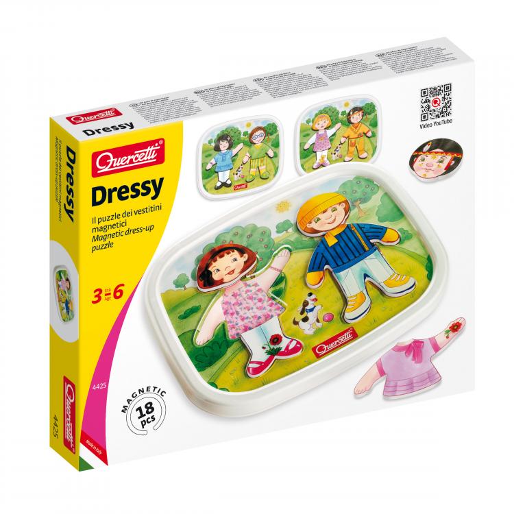 Quercetti Dressy Baby magnetic dress-up puzzle – magnetická skládačka