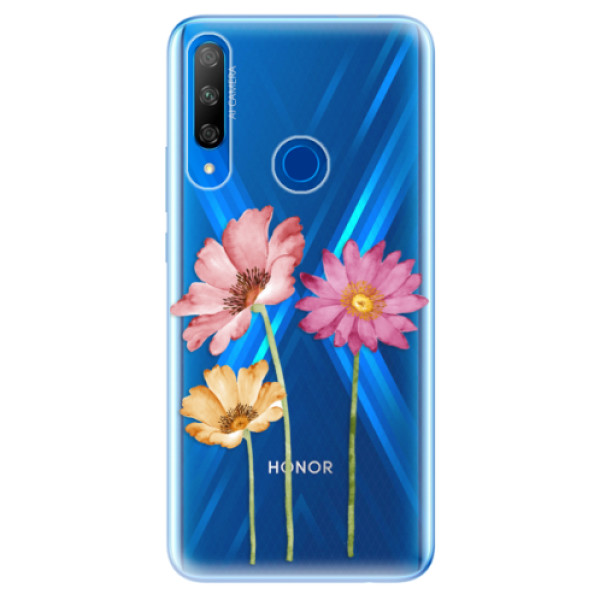 Odolné silikonové pouzdro iSaprio - Three Flowers - Huawei Honor 9X