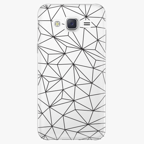 Plastový kryt iSaprio - Abstract Triangles 03 - black - Samsung Galaxy J5