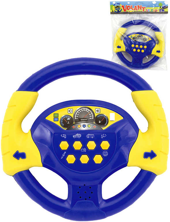 Baby volant žluto-modrý 20cm na baterie Světlo Zvuk CZ v sáčku