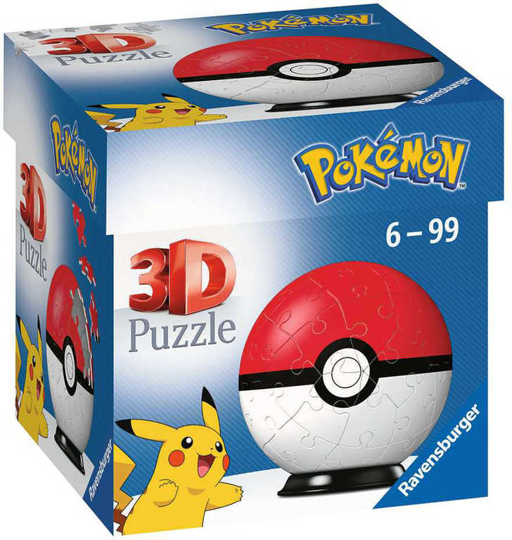 RAVENSBURGER Puzzleball 3D Pokéball skládačka 54 dílků Pokémon