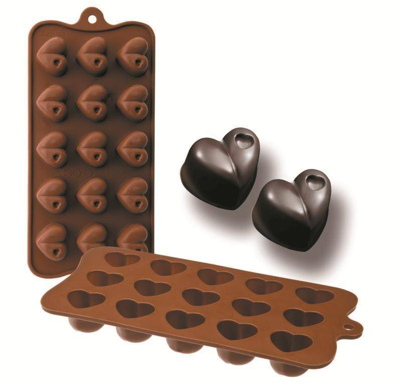Formičky na čokoládu srdce 10,5x21cm