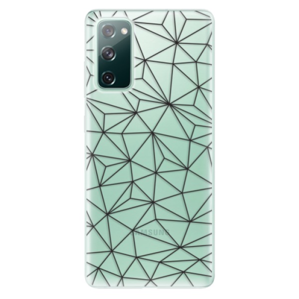 Odolné silikonové pouzdro iSaprio - Abstract Triangles 03 - black - Samsung Galaxy S20 FE