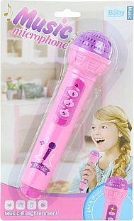 Mikrofon růžový na baterie