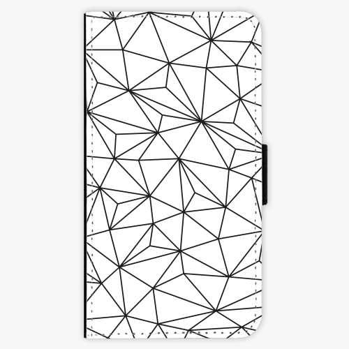 Flipové pouzdro iSaprio - Abstract Triangles 03 - black - Samsung Galaxy A3