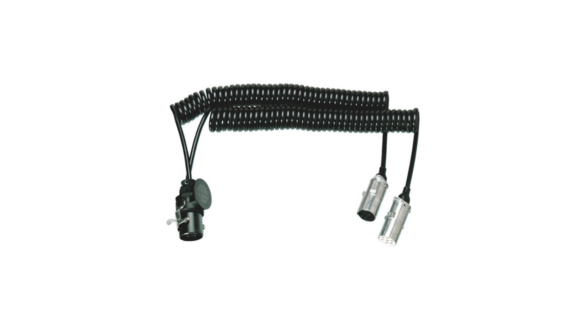 4CARS Prepojovací kábel ťahač/náves 15/2x7pin 4,5m - kovové zástrčky
