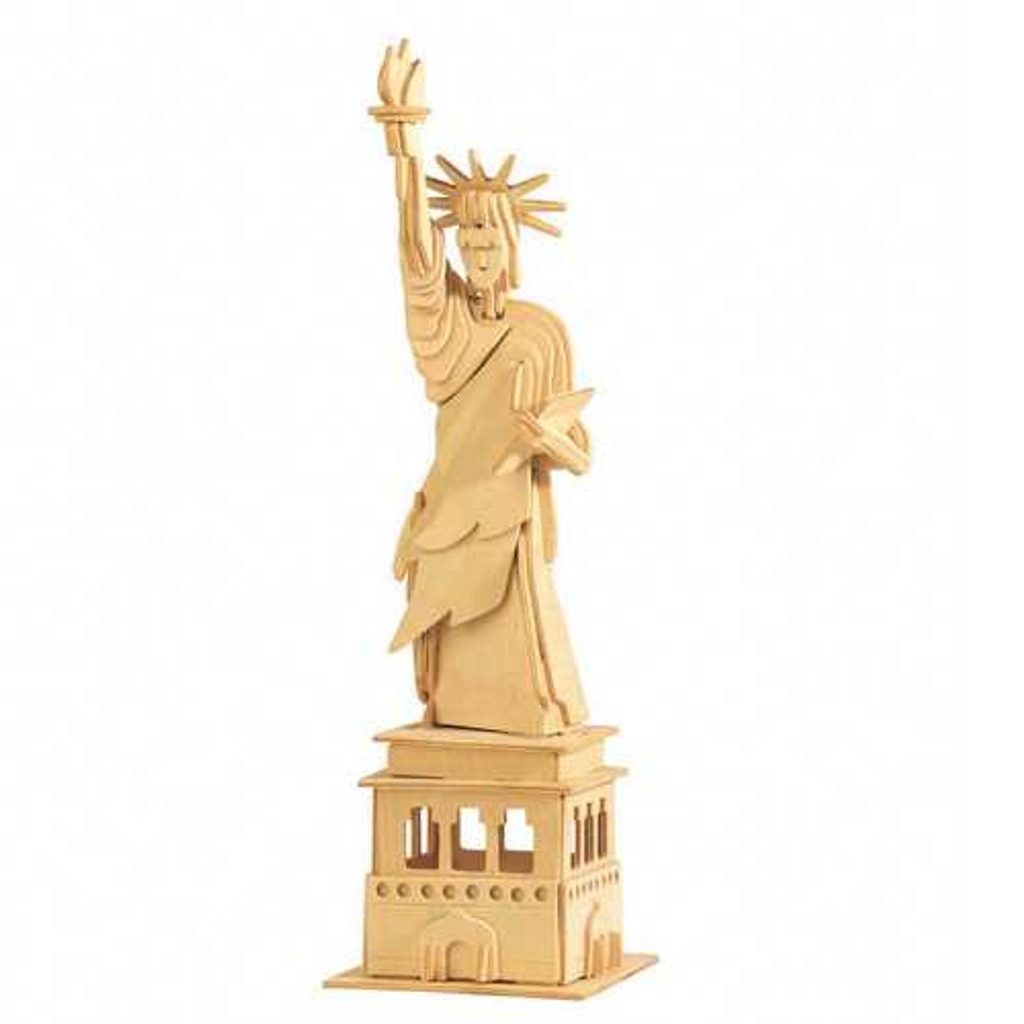 Woodcraft Dřevěné 3D puzzle slavné budovy socha svobody