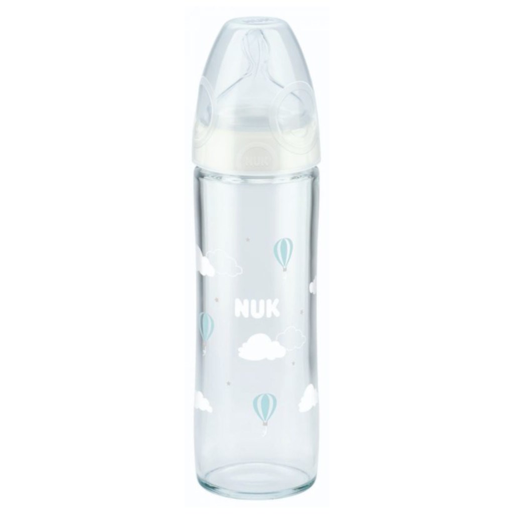Skleněná kojenecká láhev NUK New Classic 240 ml - white - bílá